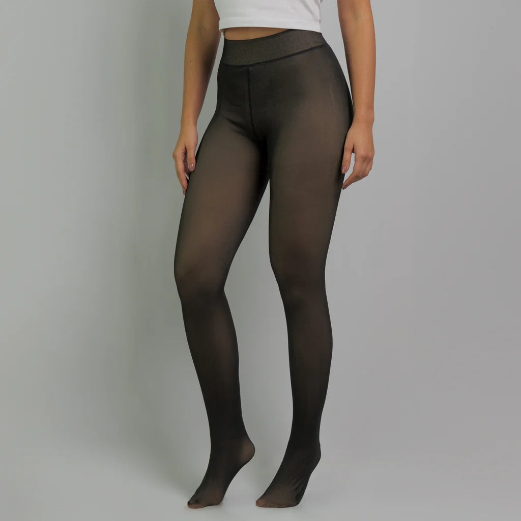 Legging Veløur Transparent Noir